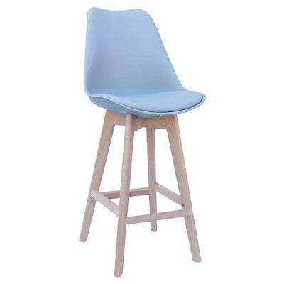 BERG-STOOL σκαμπό ψηλό ξύλο pp ΓΚΡΙ, 49x54xH106/67