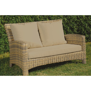 Rattan Καναπές 2 Θέσεων Με Μαξιλάρια 127 x 84 x 48(h)cm